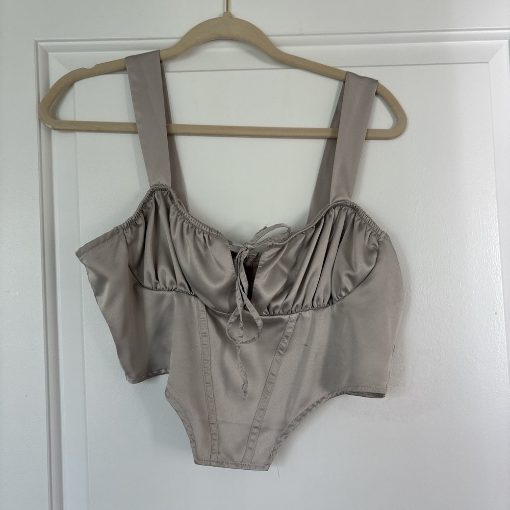 Stylish Beige Corset Top